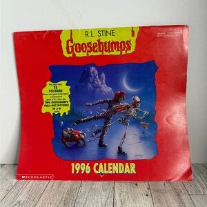 R. L. Stine Goosebumps Calendar w/ 75+ Stickers & Pull Out 3D Pictures 1996